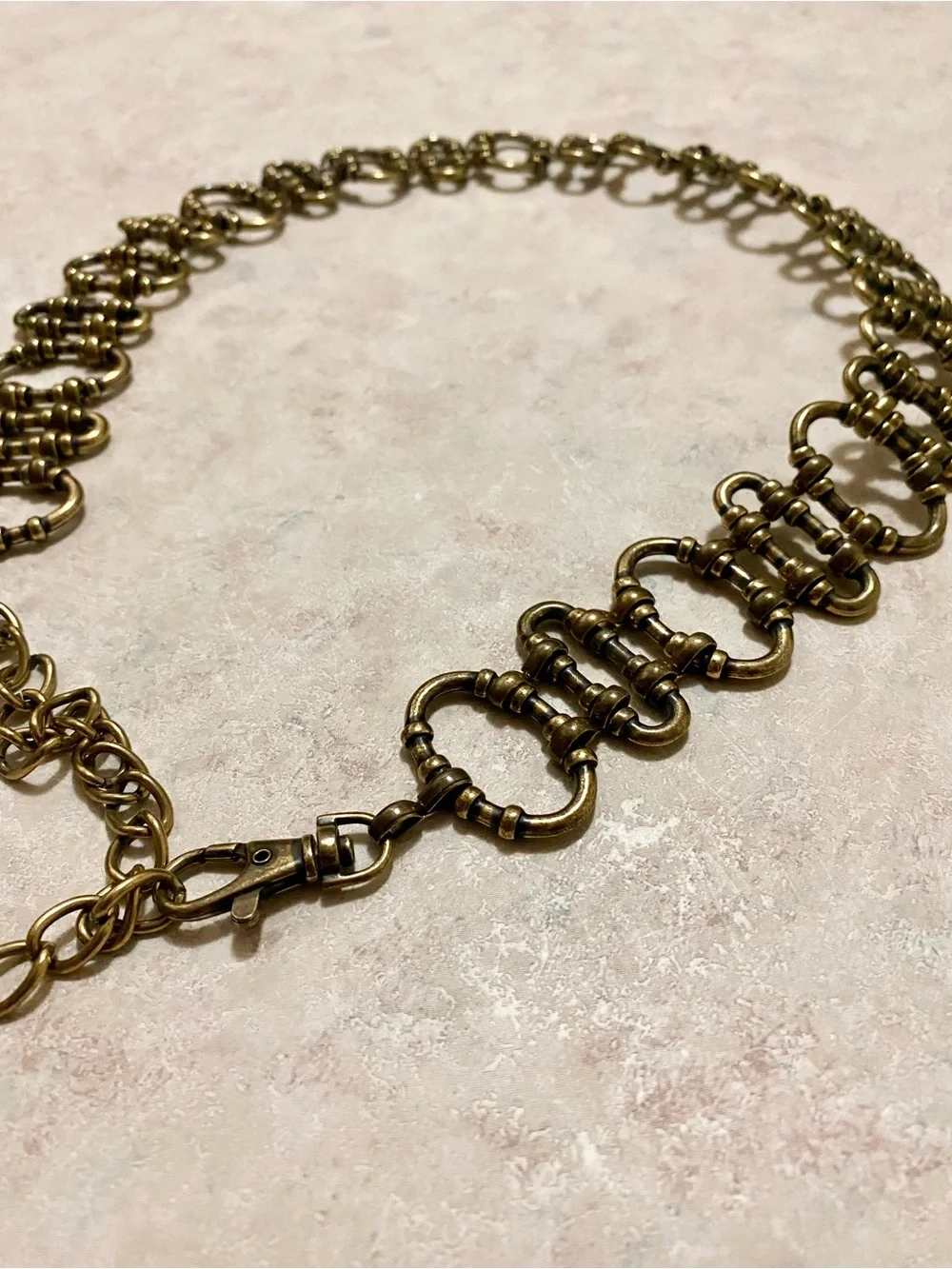 Vintage metal chain belt tuscan glam y2k